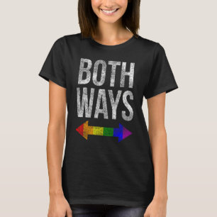 LGBT Pride Both Ways Bisexual Rainbow Arrow Human  T-Shirt