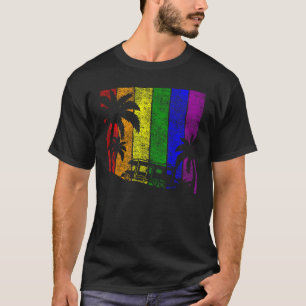 LGBT Pride Camper Van Rainbow Flag Support Human T-Shirt