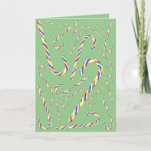 LGBT+ Pride Candy Cane Holiday Card