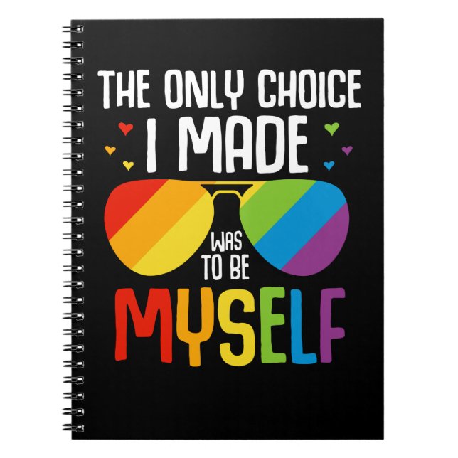 LGBT Pride Colorful Rainbow Sunglasses Equal Right Notebook (Front)