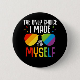 LGBT Pride Colourful Rainbow Sunglasses Equal Righ 2 Inch Round Button