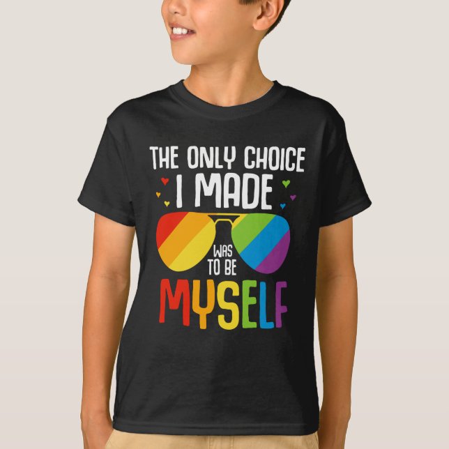 LGBT Pride Colourful Rainbow Sunglasses Equal Righ T-Shirt (Front)