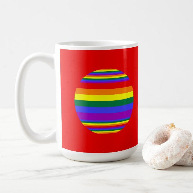 LGBT Pride Colours  Coffee Mug (With Donut)