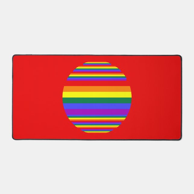 LGBT Pride Colours  Desk Mat (Front)