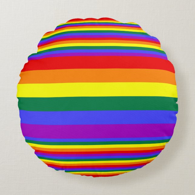LGBT Pride Colours  Round Pillow (Front)