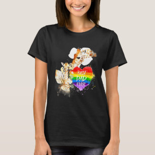 Lgbt Pride Daddy Giraffe Rainbow Best Dad Ever Fat T-Shirt