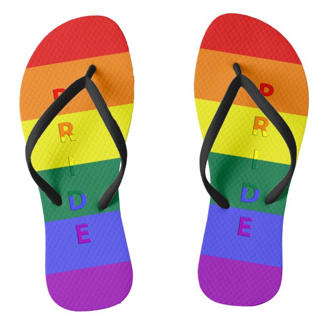 LGBT Pride et Rainbow Pride Drapeau Tongs adultes (Semelle)