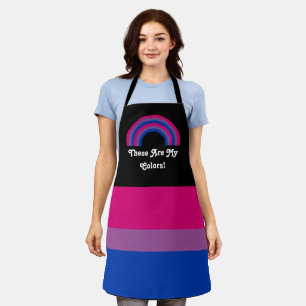 LGBT pride flag and rainbow with a custom text Apron