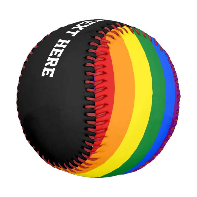 LGBT pride flag Baseball (Angled)