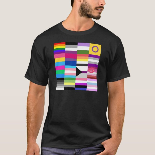 LGBT Pride Flag Collage T-Shirt (Front)