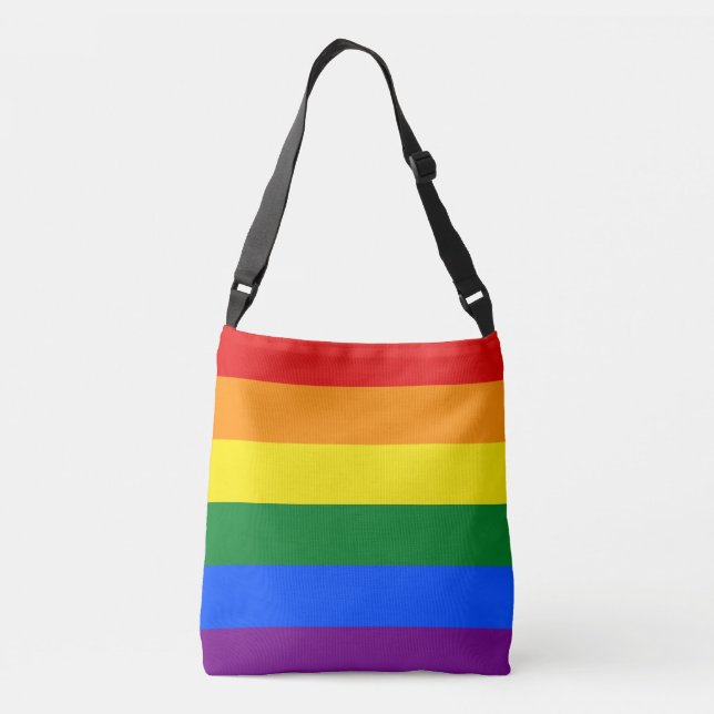 LGBT pride flag Crossbody Bag (Back)