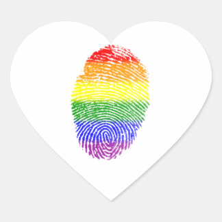 LGBT Pride flag Heart Sticker