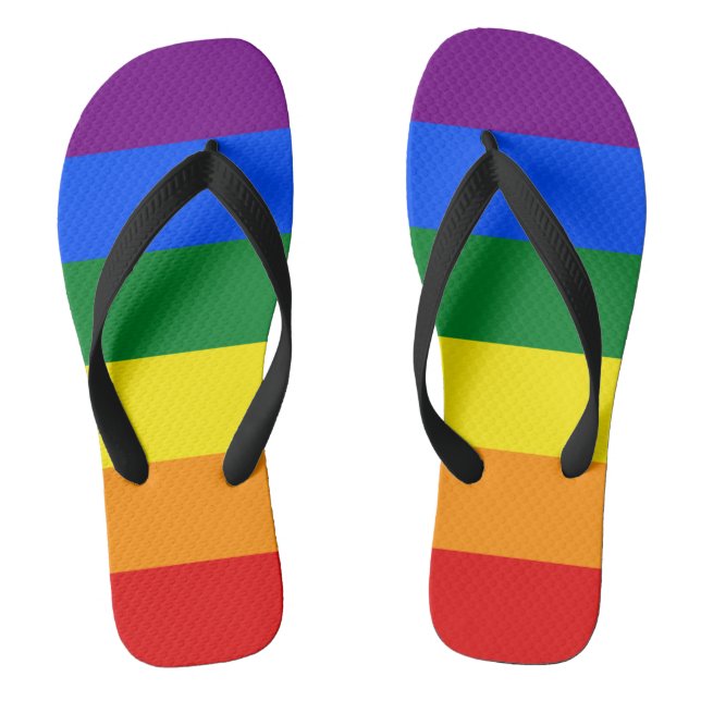 LGBT Pride Flag Rainbow Colours Flip Flops (Footbed)