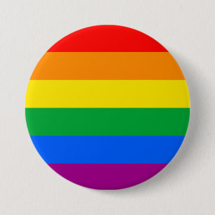 LGBT Pride Flag / Rainbow Flag 3 Inch Round Button