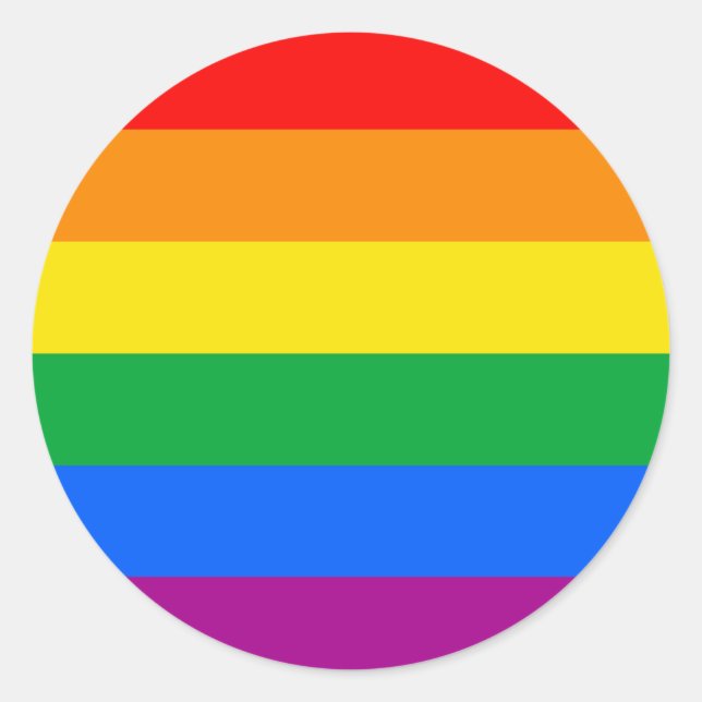 LGBT Pride Flag / Rainbow Flag Classic Round Sticker (Front)