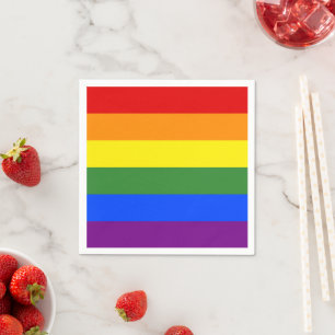 LGBT Pride Flag Rainbow Stripes Napkin