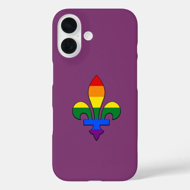 LGBT pride fleur-de-lis  Case-Mate iPhone Case (Back)