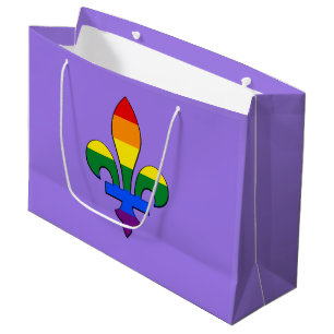 LGBT pride fleur-de-lis Large Gift Bag