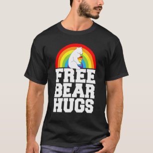 LGBT Pride Free Bear Hugs Rainbow Support Human Ri T-Shirt
