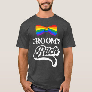 LGBT Pride Gay Bachelor Party Grooms Engagement T-Shirt