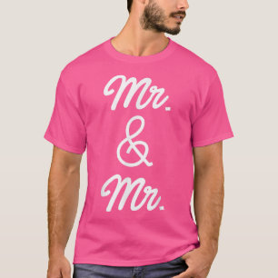 Lgbt Pride Gay Bachelor Party Mr And Mr Engagement T-Shirt