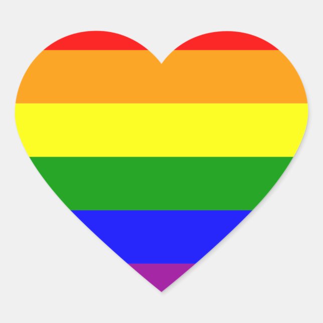 LGBT+pride- gay. Heart rainbow.  Sticker (Front)