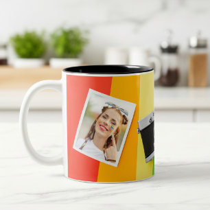 LGBT Pride Gay Lesbian Photo Personalized Name Two-Tone Coffee Mug