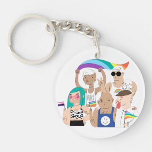 LGBT+Pride. GAY love. Rainbow flag. Keychain