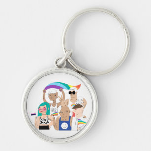 LGBT+Pride. GAY love. Rainbow flag. Keychain