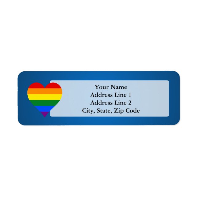 LGBT pride heart Address Labels (Front)