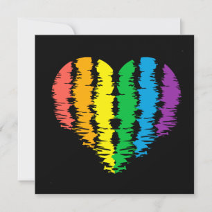LGBT+pride. Heart rainbow.     Card