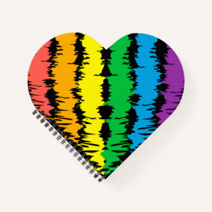 LGBT+pride. Heart rainbow. Notebook