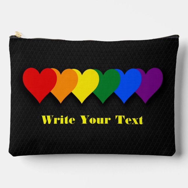 LGBT pride hearts  Accessory Pouch (Front)