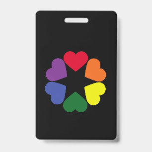 LGBT pride hearts Badge
