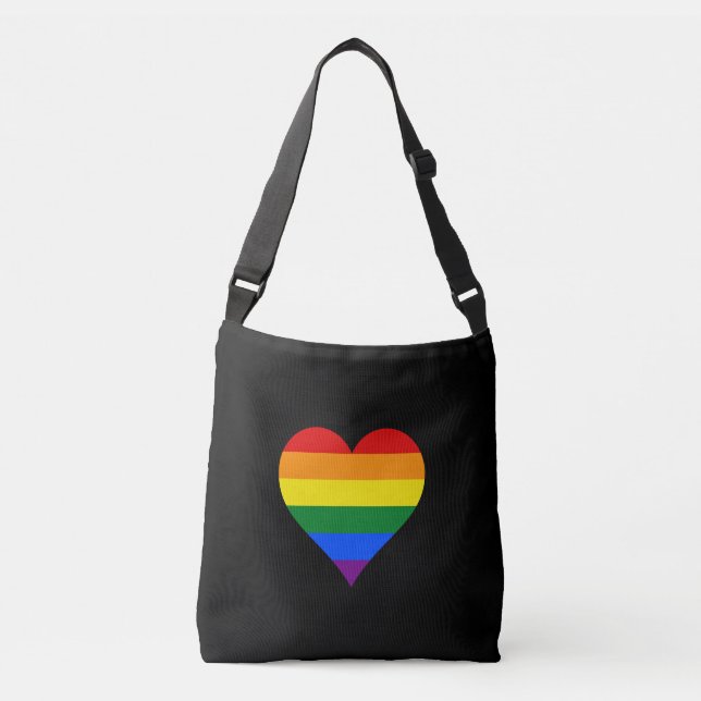LGBT pride hearts Crossbody Bag (Front)