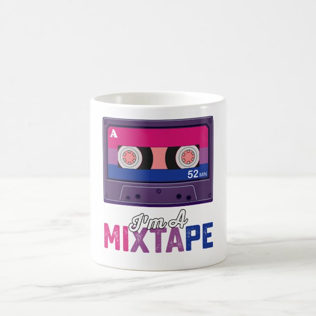 LGBT Pride Im A Mixtape Cassette Bi Coffee Mug (Center)