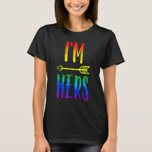 LGBT Pride I'm Her She's Mine Lesbian Couple Match T-Shirt