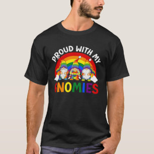 LGBT Pride LGBTQ Rainbow Gnomies Proud with my Gno T-Shirt