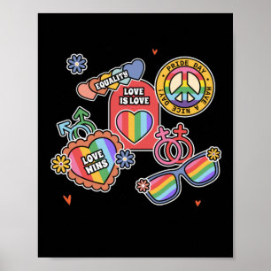 LGBT+pride. Love is love, equality, Pride day. Poster