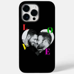 LGBT Pride LOVE Letters Black & White Photo Custom Case-Mate iPhone 14 Pro Max Case