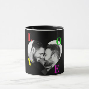 LGBT Pride LOVE Letters Black & White Photo Custom Mug