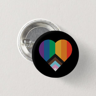 LGBT+pride love. Rainbow flag 1 Inch Round Button