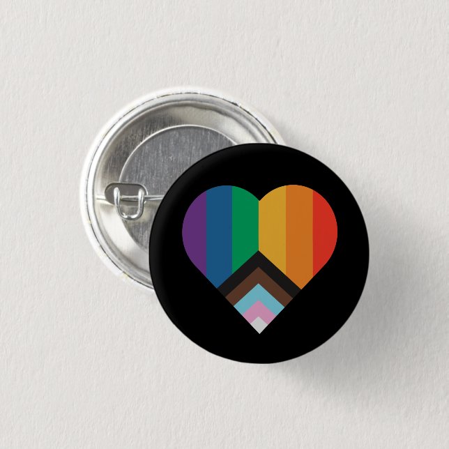 LGBT+pride love. Rainbow flag     1 Inch Round Button (Front & Back)