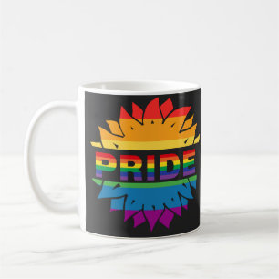 LGBT+Pride love. rainbow flower   Coffee Mug