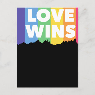 LGBT+pride. love wins. Queer.     Postcard