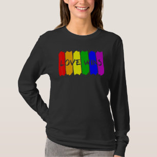 Lgbt Pride Love Wins Rainbow Support Gay Lesbian T-Shirt