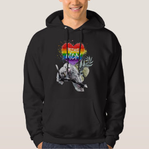 LGBT Pride Mama Owl Rainbow Proud Mom Love Mother' Hoodie