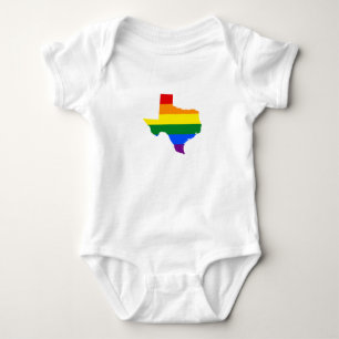 LGBT pride map of Texas Baby Bodysuit
