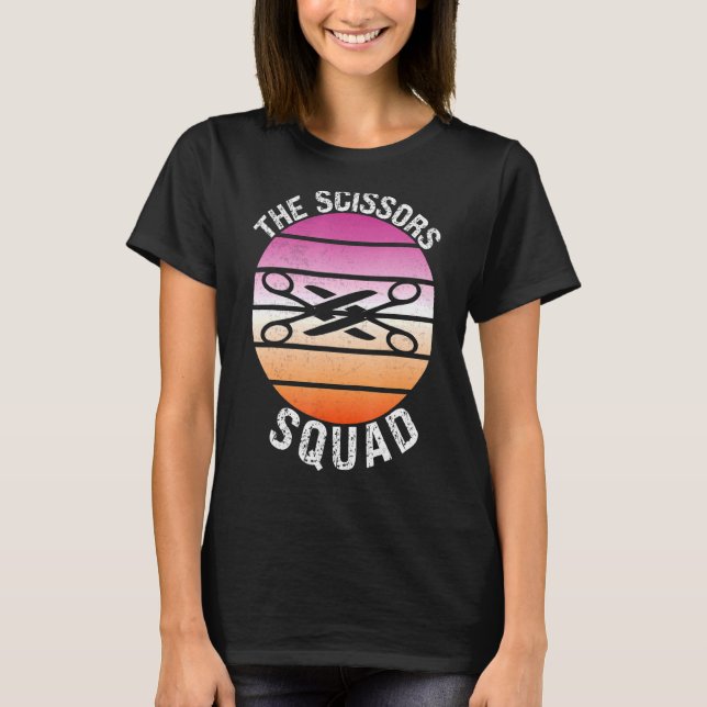 Lgbt Pride Month The Scissors Squad Lesbian Scisso T-Shirt (Front)