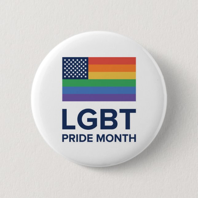 LGBT Pride Month | United States 2 Inch Round Button (Front)
